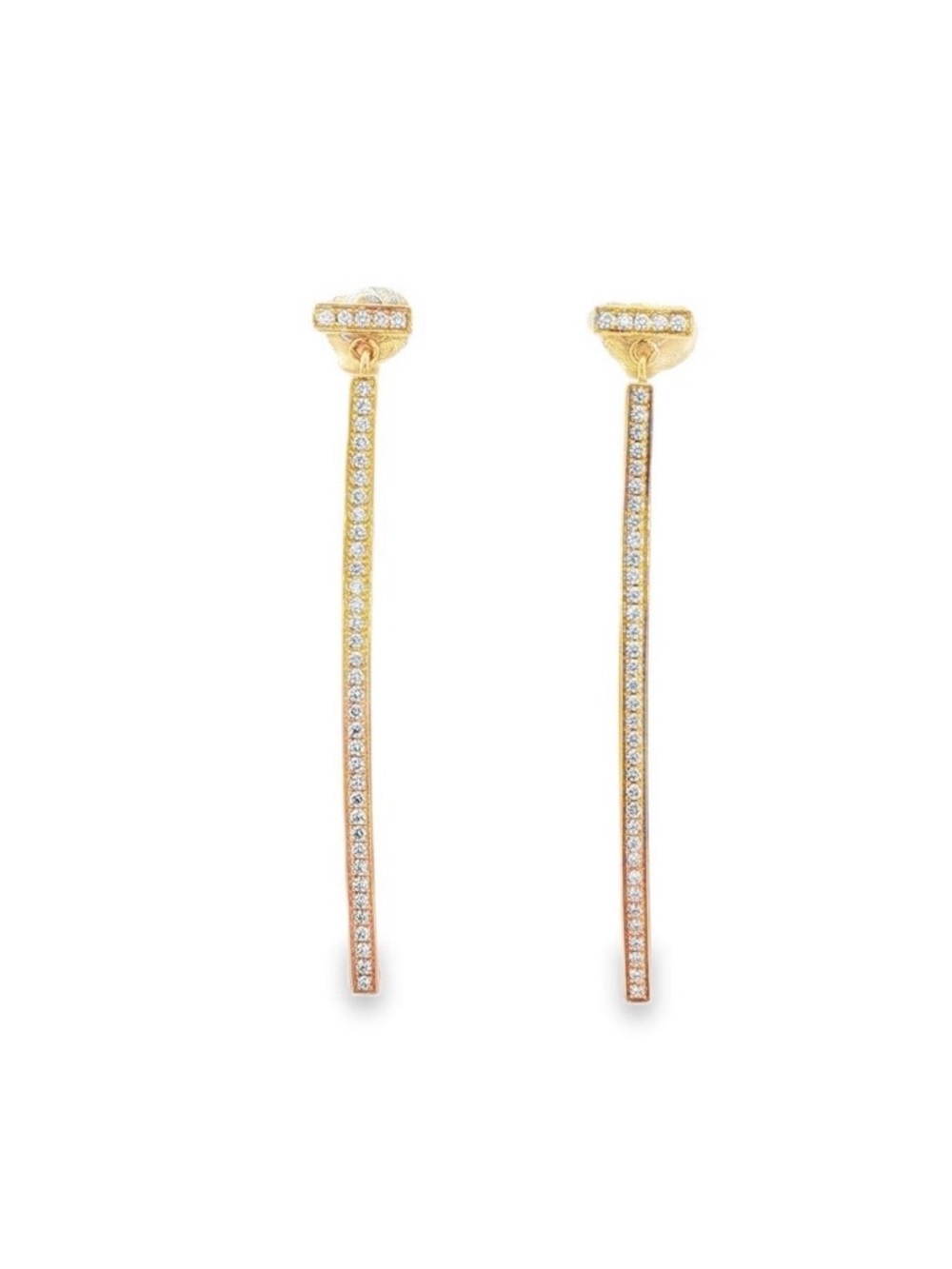 Tiffany T Wire Bar Diamond Earrings
(18k Yellow Gold)
